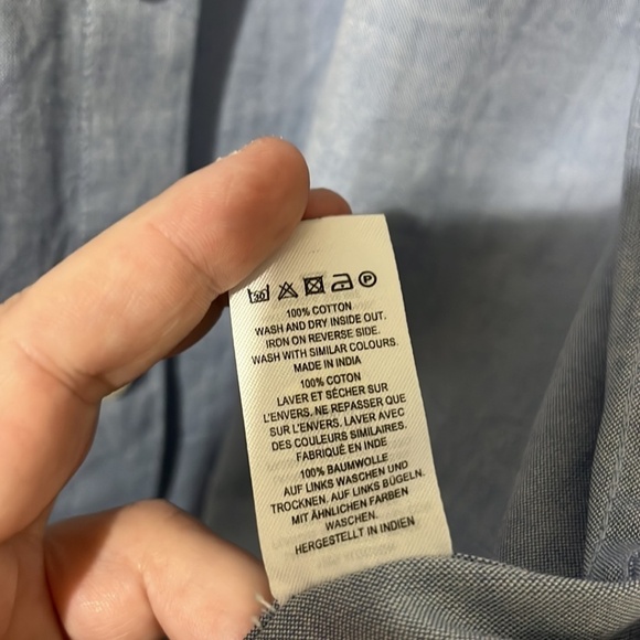 NWOT French Connection 100% Cotton Blue Short Sleeve Shirt - Picture 3 of 4